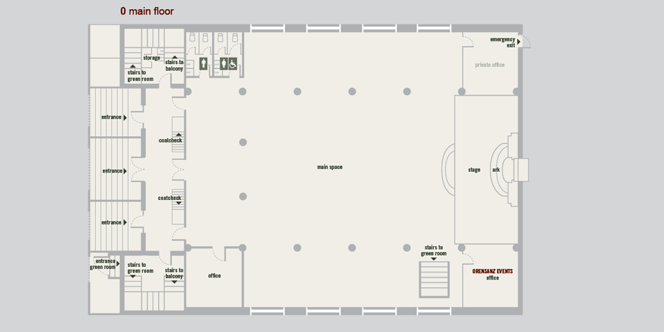 Orensanz Events Space - Floor Plans Main Floor